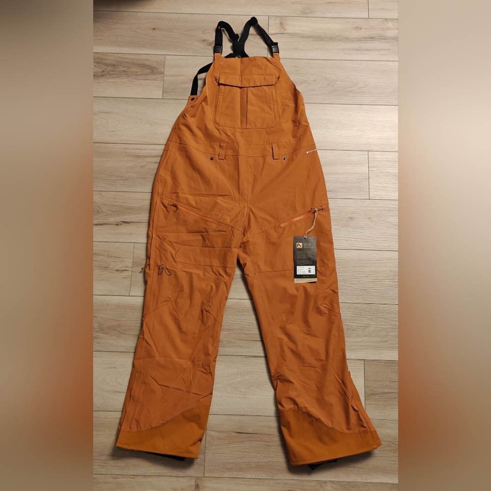 women's ski suit Flylow W's Sphynx Bib copper color Size Xl